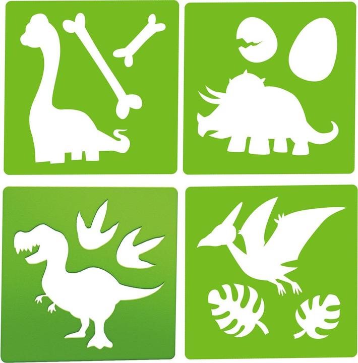 Actual product image Toi-Toys World of Dinosaurs road chalk Dino with templates, 10 pieces.