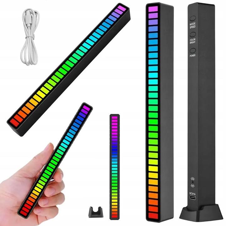 Produktbild Extralink | RGB USB LED-Lampe | Tonreaktion, Batterie-Streifen, schwarz