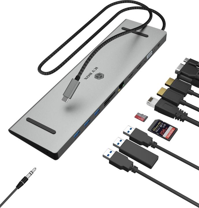 Immagine prodotto Icy Box IB-DK2106a-CPD (USB-C, 7 Porti)