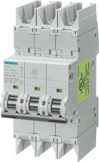 Produktbild Siemens Leitungsschutzschalter UC D 5A 3p 480V 5SJ4311-8HG42