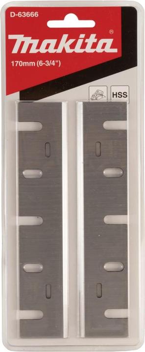 Actual product image Makita D-63666 Planing knife pair 170MM HSS 2pcs