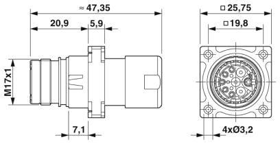 Image du produit Phoenix Contact Connecteur M17 Compact Wan