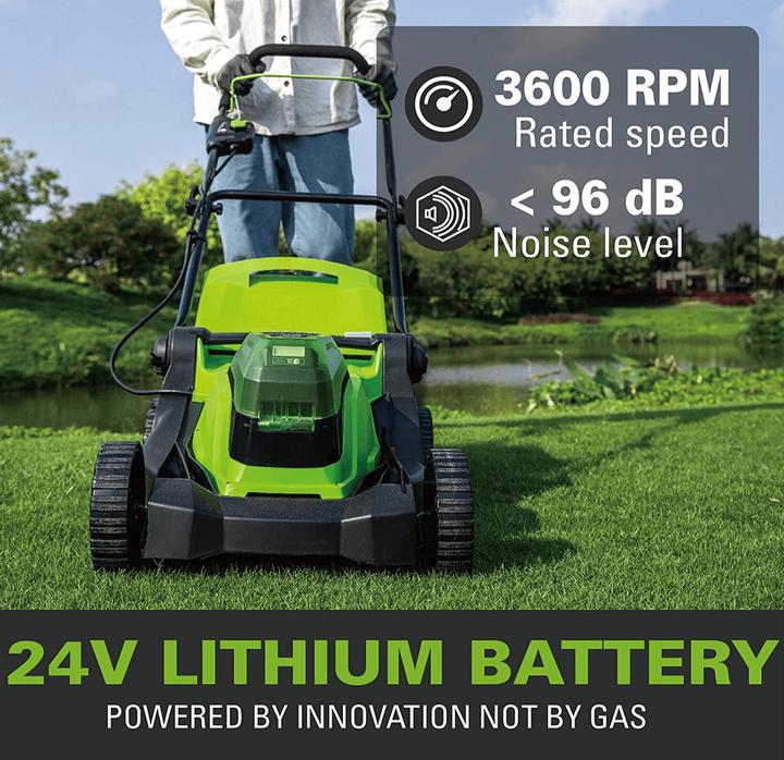 Actual product image Greenworks Gd24lm33 (Rechargeable battery operated)