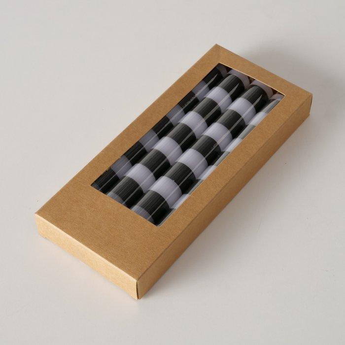 Actual product image Boltze Home Stripe stick candle black white 20cm 4pcs (4 pcs.)