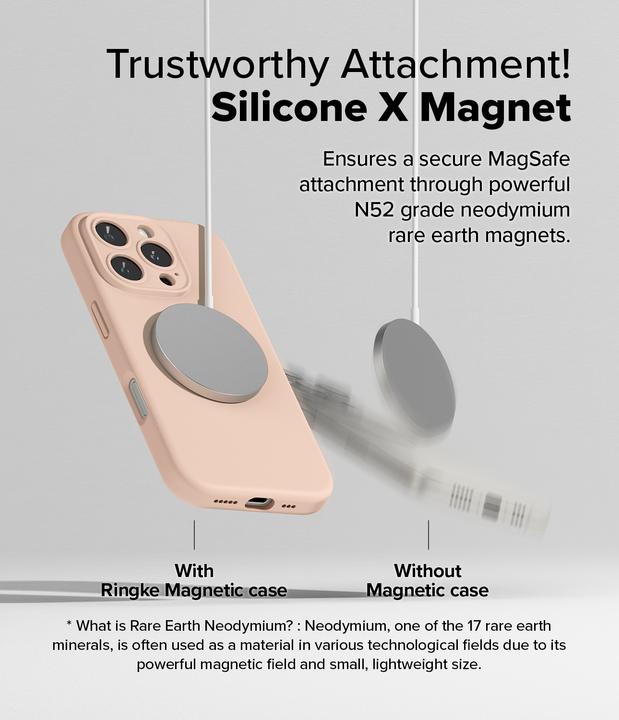 Produktbild Ringke Case for iPhone 16 Pro Max SILICONE MAGNETIC PINK SAND (Apple iPhone 16 Pro Max)