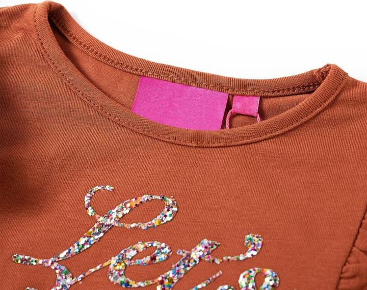 Produktbild VidaXL Kinder-Langarmshirt Cognac 140,Material: 95 % Baumwolle. 5 (140)