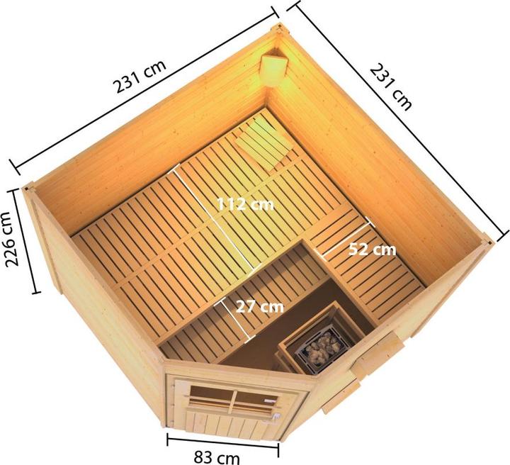 Actual product image Karibu Heikki (9 KW Bio external control)