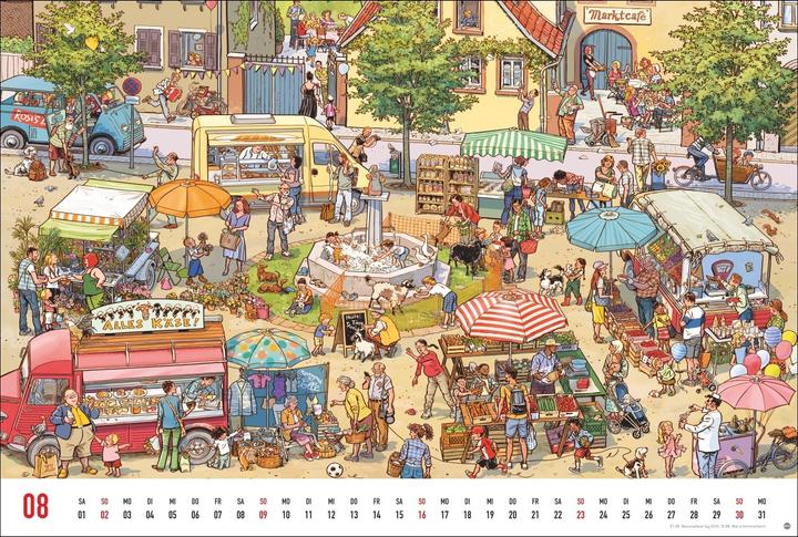 Produktbild Göbel & Knorr Wimmelbilder Edition Kalender 2026 (58 x 39 cm, Deutsch)