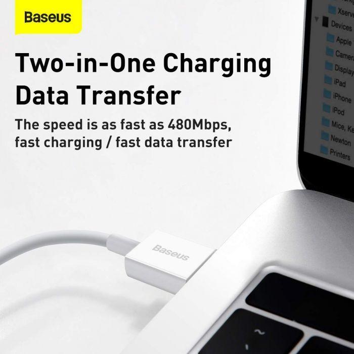 Actual product image Baseus USB A – USB C (1 m, USB 2.0, 66 W)