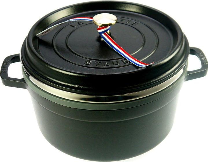 Image du produit Staub Cocotte avec insert vapeur (26 cm, Cocotte + faitout, Fonte, Émail, Acier inoxydable)