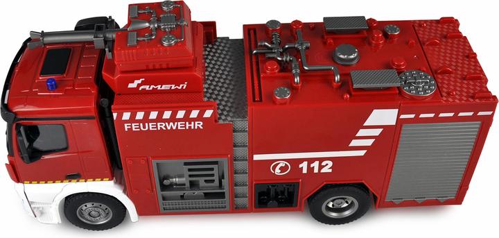 Produktbild Amewi Mercedes Benz Feuerwehr Löschfahrzeug Elektro Brushed LKW 2WD 1:18 RTR (RTR Ready-to-Run)