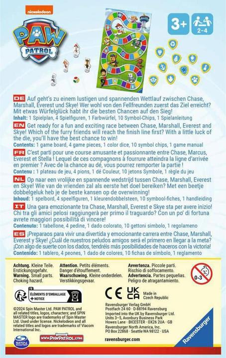 Actual product image Ravensburger Paw Patrol - Race the Tower. (German, Spanish, French, Dutch, Italian, English)