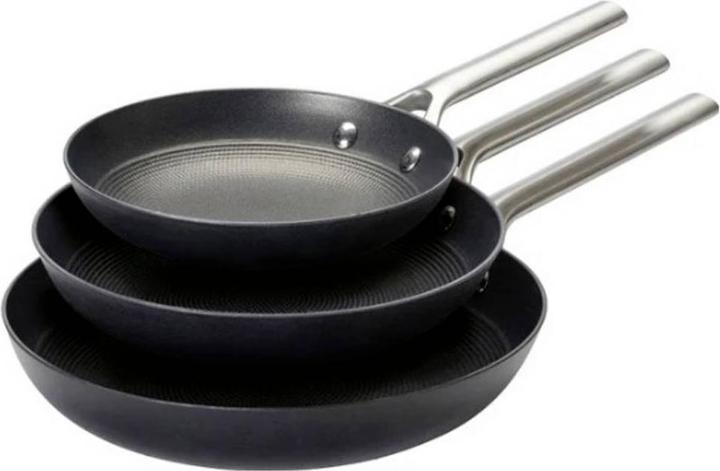 Qdesign 190-061 Pfannen-Set 3teilig (Pfannenset + Topfset, Gusseisen)