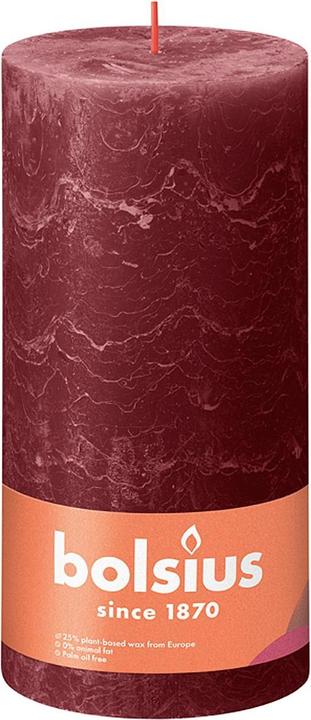 Immagine prodotto Bolsius Candela rustica 20x10cm in velluto rosso (1 pz.)
