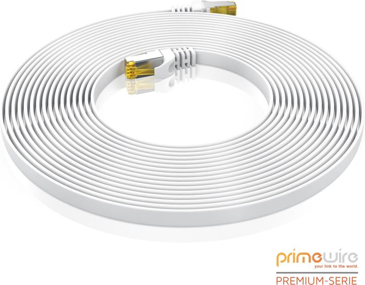 Immagine prodotto Primewire Cavo di rete CAT.7 piatto - cavo Ethernet Gigabit Lan RJ45 - cavo patch - comp. CAT.5 CAT.6 CAT.8 (U/FTP, CAT7, 1 m)