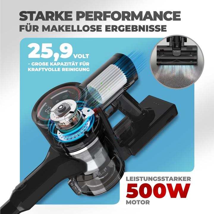 Immagine prodotto KLAMER Aspirapolvere senza fili, aspirapolvere senza fili da 500 Watt, aspirapolvere portatile flessibile