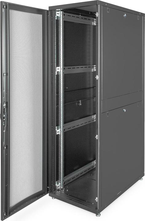 Actual product image Digitus Server cabinet 48,3cm 19inch 42U black RAL9005 1970x600x1000mm perforated door incl.28x mounting... (42 RU, 19 inch rack)