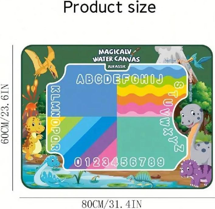 Actual product image Activity Board Reusable magic doodle mat and watercolour canvas - brings carefree painting fun to children