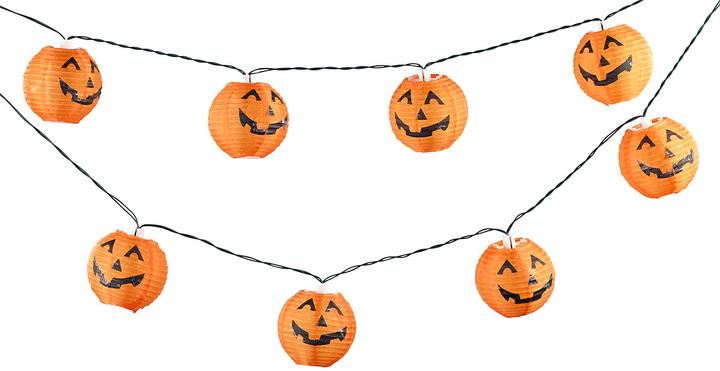 Actual product image Lunartec Set of 2 solar fairy lights in Halloween pumpkin look (1.60 m)