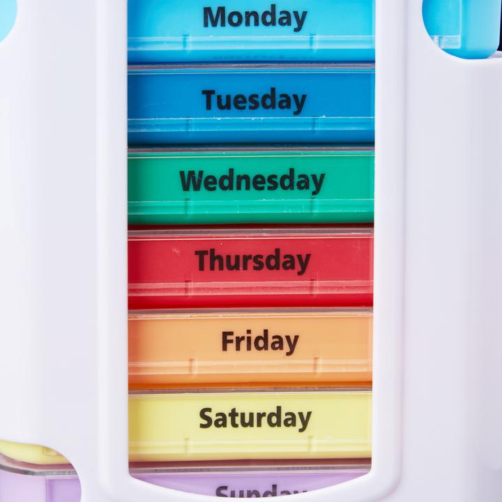 Actual product image Relaxdays Pill Box with 4 Compartments Each