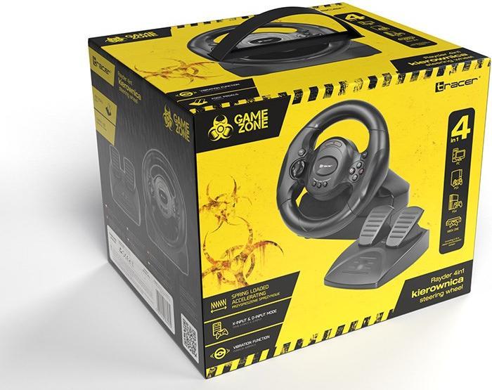 Actual product image Tracer Rayder 4 in 1 Steering Wheel (PC, PS3, Xbox One S, PS4)
