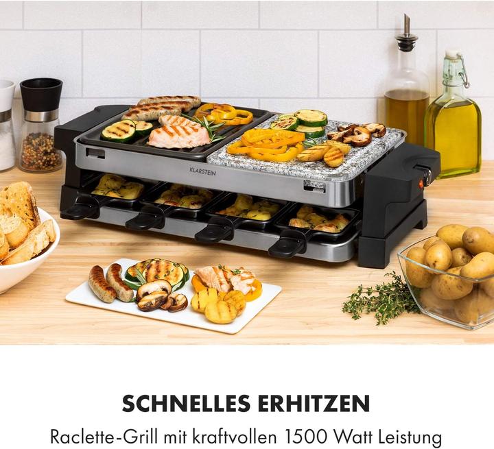Immagine prodotto Klarstein 2-in-1: piastra grill in alluminio e piastra in pietra naturale
