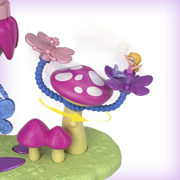 Actual product image Polly Pocket Pollyville Rainbow Funland Mermaid Princess Ride