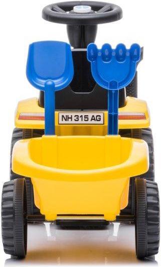 Immagine prodotto Lean Toys Trattore a spinta per bambini con rimorchio e accessori, giallo