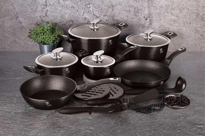 Image du produit BerlingerHaus Granite Pot Set (Ensemble de casseroles et de poêles de cuisson, Fonte d'aluminium)