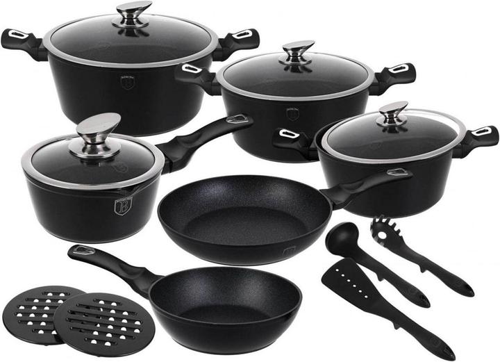 Image du produit BerlingerHaus Granite Pot Set (Ensemble de casseroles et de poêles de cuisson, Fonte d'aluminium)