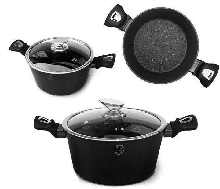Image du produit BerlingerHaus Granite Pot Set (Ensemble de casseroles et de poêles de cuisson, Fonte d'aluminium)