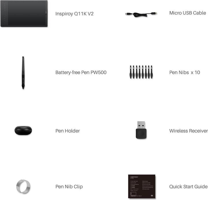 Immagine prodotto Huion Tavoletta grafica Inspiroy Q11K V2 (5080 lpi)
