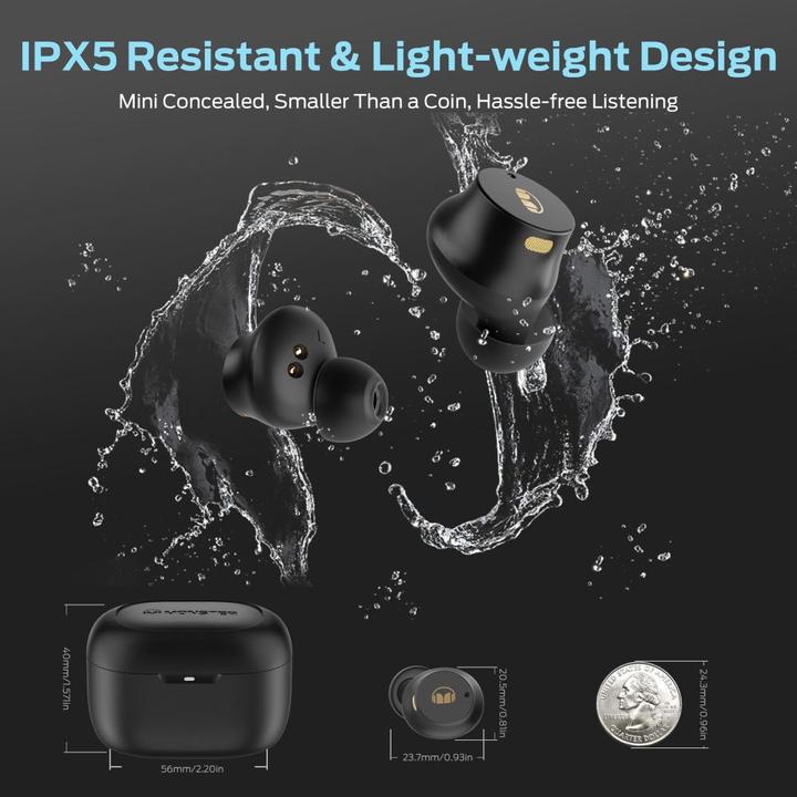 Actual product image Monster N-Lite 200 AirLinks (ANC, 4.50 h, Cable)
