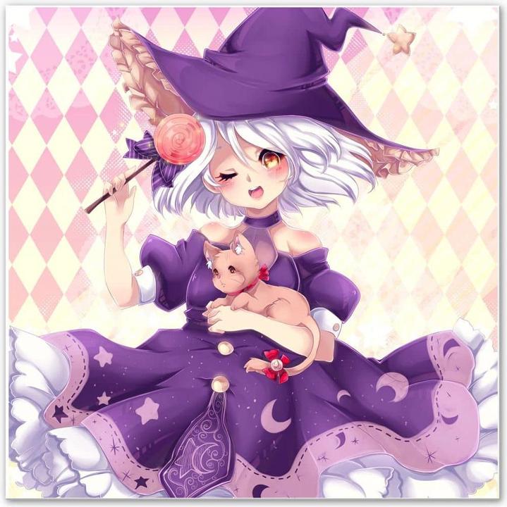 Immagine prodotto Trenddeko La Doll Blanche - Piccola strega (40 x 40 cm)