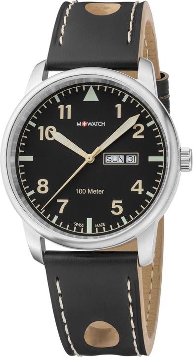 Immagine prodotto M Watch Mondaine Aero (Orologio da polso analogico, Fatto in Svizzera, 45 mm)