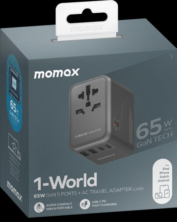 Actual product image Momax Smart travel adapter