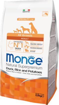 Immagine prodotto Monge Speciality Line All Breeds Adult Duck, Rice & Potatoes (Adulto, 1 pz., 12000 g)