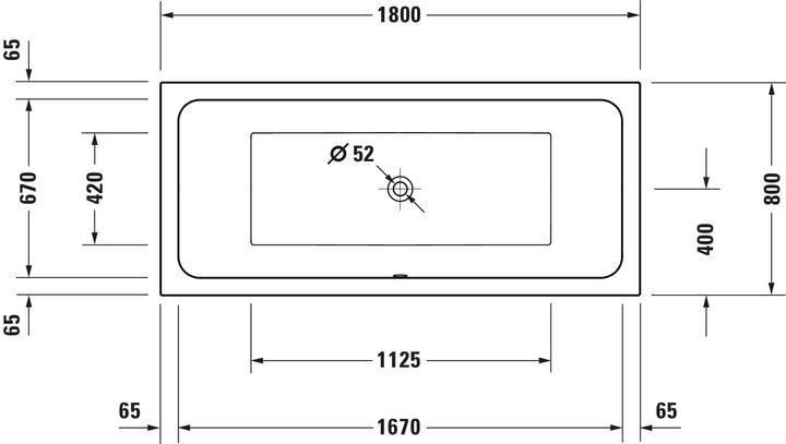 Immagine prodotto Duravit Vasche da bagno D-Code, 1800x800 mm, rettangolare, versione da incasso, 285 litri, 2 spioven (285 l, 80 cm, 180 cm)
