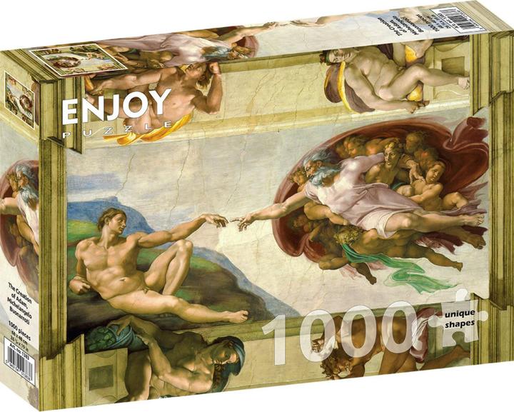Actual product image Enjoy Puzzle ENJOY-1383 - Michelangelo Buonarroti: The Creation of Adam, Puzzle, 1000 Teile (1000 pieces)