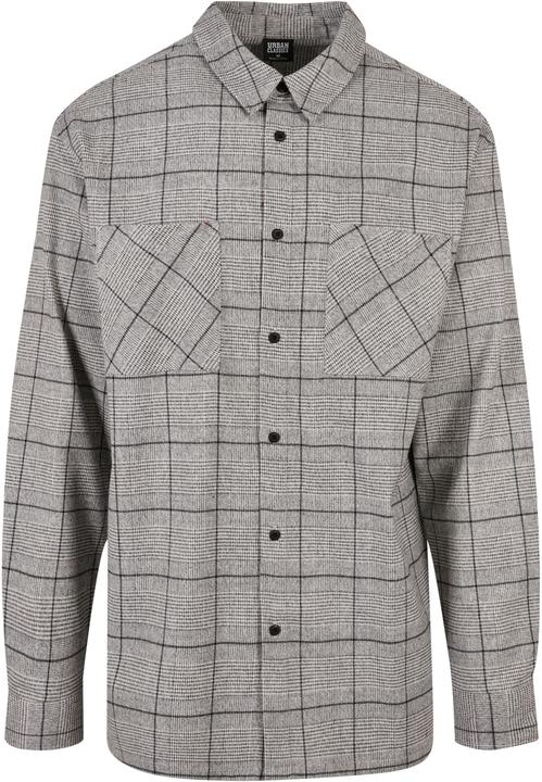 Urban Classics Long Oversized Checked Greyish Shirt (XL)