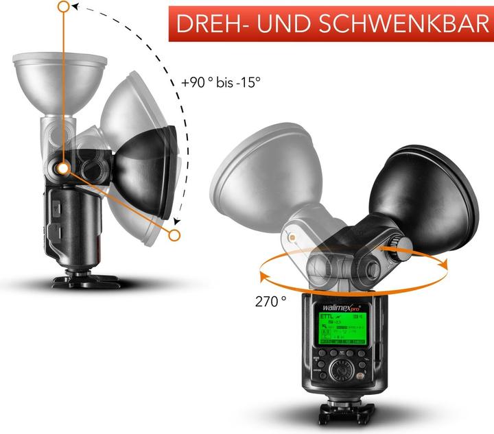 Actual product image Walimex Light Shooter 360 TTL Canon + Power Porta (Plug-on flash, Canon)