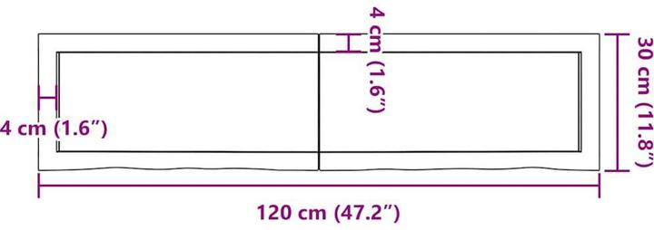 Immagine prodotto VidaXL Oak Nature (120 x 30 x 6 cm)