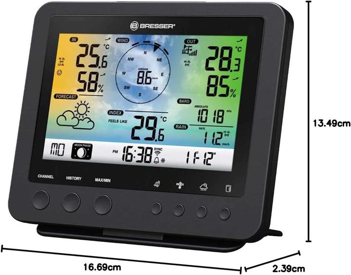 Actual product image Bresser Weerstation - Basisstation 5-in-1 Weerstation 7002580 - Wifi - Zwart