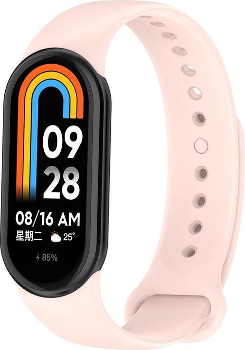 Actual product image Techsuit - Watchband (W014) - Xiaomi Mi Band 8 / 8 NFC / 9 / 9 NFC - Pink (Silicone)