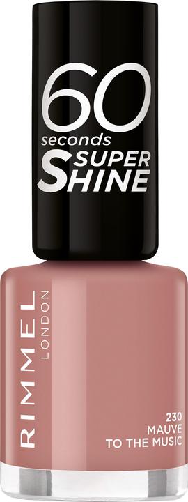 Image du produit Rimmel London 60 SECONDS super shine #230 8 ml (230 Mauve To The Music, Vernis couleur)