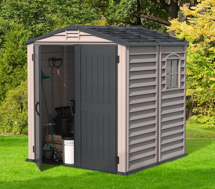 Actual product image Duramax Kunststoff Gerätehaus 186x190 Gartenhaus