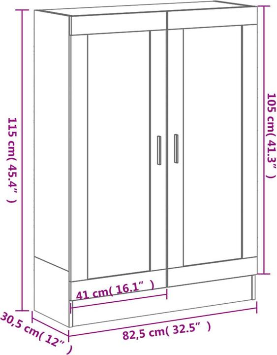 Actual product image VidaXL Vid (82.5 x 30.5 x 115 cm)