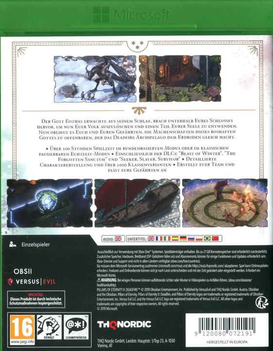 Produktbild THQ Pillars of Eternity 2: Deadfire (Xbox One X, Xbox Series X, Multilingual)