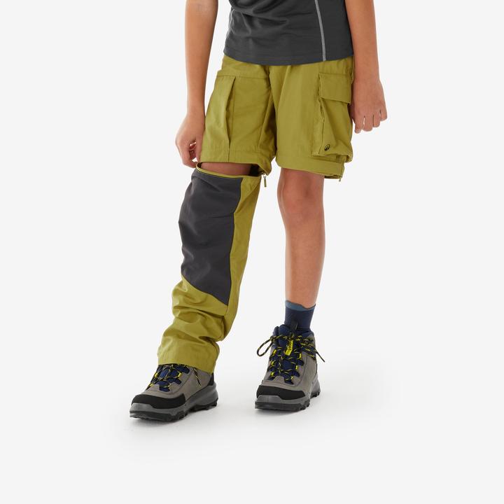 Image du produit Quechua Pantalon modulable de randonnée enfant 7-15 ans, MH500 khaki jaune (10, 11, 12)