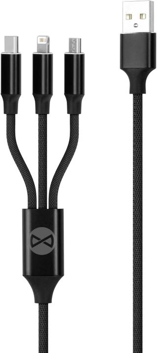 Produktbild Forever USB-A – USB-C, Lightning, USB Micro B (1.20 m, USB 3.2 Gen 2)